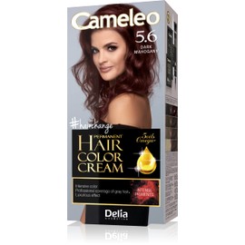Cameleo - Permanent Hair Colour Cream - Dark Mahogany - Intensive Color & Protection - 5 Oils + Omega Plus Acids - Professional, Luxurious Hair Dye - Full Kit