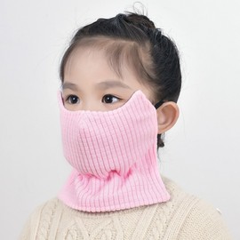 Kids' Winter Face Mask - Warm, Windproof, Fashionable for Autumn/Winter Girls & Babies with Thick Neck Coverage Protective Kids Black 3ea