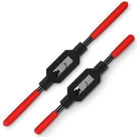 WILLBOND 2 Pcs Adjustable Tap Wrench Handle Tap Handle Tool Ratcheting Tap Handle for Tap Reamer Tapping Hand Tool (1/4"-3/4",3/16"-1/2")