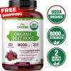 Zazzee USDA Organic Beet Root 8000 mg Strength 20:1 Extract,