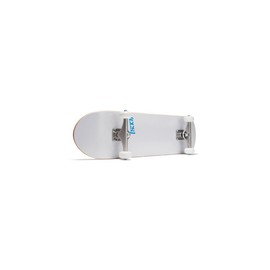 CCS Skateboard Complete - Color Logo and Natural Wood - Fully Assembled - Includes Skateboard Tool and Stickers (White, 7.5")