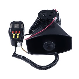12V Car Seven Tone Alarm Horn Loud Volume Clear Sound Electronic Warning Siren for Motorcycles Vehicles