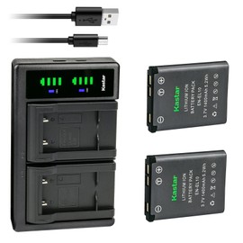 Kastar 2 Battery and LTD2 USB Charger Compatible with Nikon EN-EL10 Battery, MH-63 Charger, Coolpix S60 S80 S200 S202 S203 S210 S220 S230 S500 S510 S520 S520B S570 S600 S700 S3000 S4000 S5100 Camera