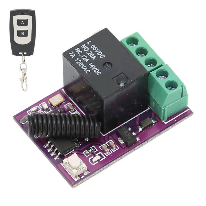Remote Control Relay Switch 20A Mini Relay Wireless Switch for