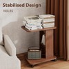 YQJJGL 3-Tier C-Shaped End Table with Storage and 2 Locking