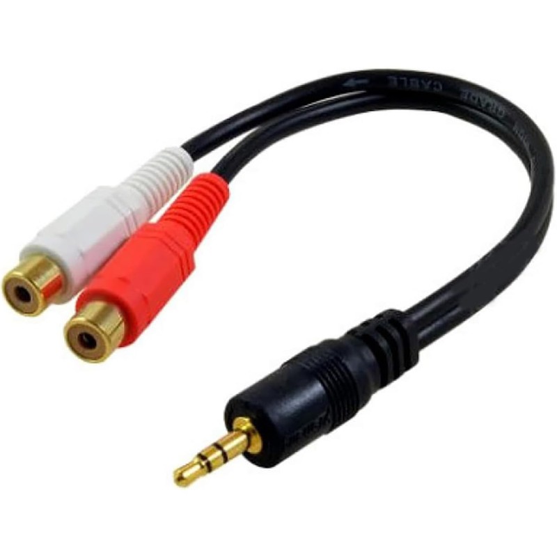 BRIIKPP Stereo Mini Plug 3.5mm Male to 2RCA Pin Female