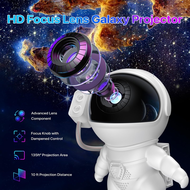 FlyLily Galaxy Projector, 12 in 1 HD Planetarium Astronaut Galaxy