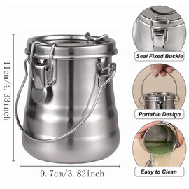 Paint Brush Washer, YolieraArt Stainless Steel Paintbrush Cleaner for Oil Painting，Portable Artist Oilpaint Brush Washing Bucket with Lid and Filter Screen (L: 4.33x3.82 Inch)