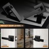Probrico 3 Pack| Matte Black Square Privacy Door Levers Heady
