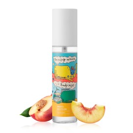 Dancing Whale - Body Mist Paris Edition 2.36 Fl/OZ, 70ml (Peche_plat), Hydrating Body Mist with Peach Scent 4in1 Multi-Use Spray K-Beauty Body Care