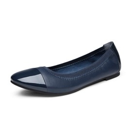 DREAM PAIRS Women's Sole-Flex Ballerina Walking Flats Shoes,Size 8.5,Navy,Sole-Flex
