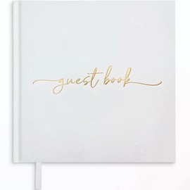Plantvibes Wedding Guest Book - 72 Pages Premium Thick Paper, It Does Not Press, Vintage Style, with Golden Title - Ideal for Weddings, Anniversaries, Birthdays, Christenings