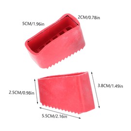 HOMSFOU 2pcs Ladder Feet Loft Ladder Stepping Stool Sliders Ladder Non Slip Feet Mat Folding Ladder Chair Steps Folding Holder Collapsible Stool Attic Ladder Shoes Two Hook Leg Red Rubber