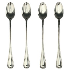 Wallace Continental Bead 18/10 Stainless Steel Iced Beverage Spoon (Set of Four)