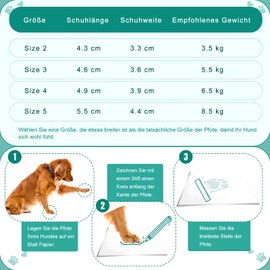 Kukaster Pet Dog Shoes, Paw Protection, Pack of 4 Breathable Dog Shoes with Non-Slip Sole, Reflective Dog Boots for Small, Medium, Large Dogs, Orange Camouflage, Size 2