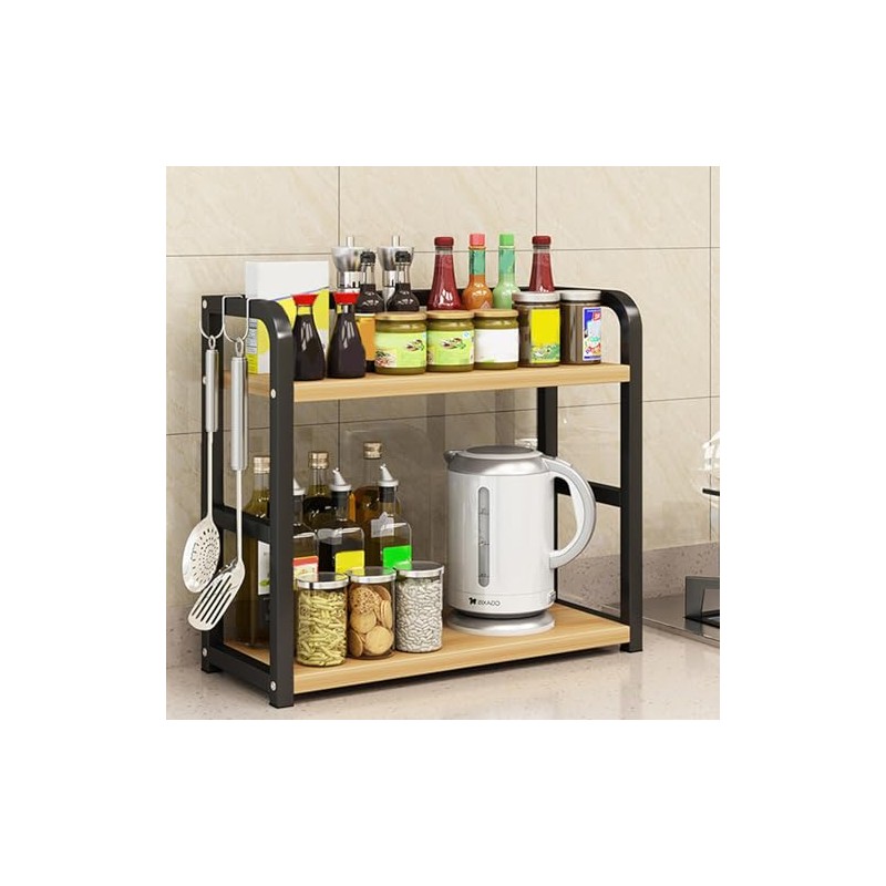 Worktop Spice Rack, 2 Tier Kitchen Spice Rack, Kitchen Countertop