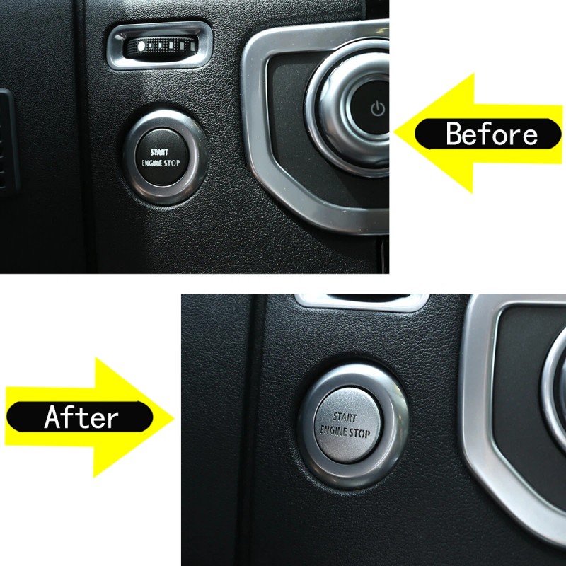 klend-cartrim Engine Start Stop Push Button Switch Sticker Fit LR4