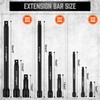 HORUSDY 12Pcs Socket Extension Set, 1/4", 3/8" and 1/2" Impact