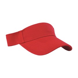 Buzz Selection CAP258 One Color Visor Cap, Hat, Golf, Logo, Running, Sports, Men's, Women's,, red