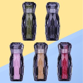 FOMIYES 5 Bottles Micro Beads Gravel Nail Crystals Bottles Caviar Beads For Nails Micro Pixie Beads Gravel Nail Crystals Pixie Beads Gravel