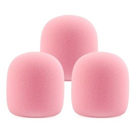 LEFXMOPHY SM58 Windscreen Pink Mic Cover Foam for Shure SM58 SM48 Vocal Microphone Pop Filter 3-pack Windsock