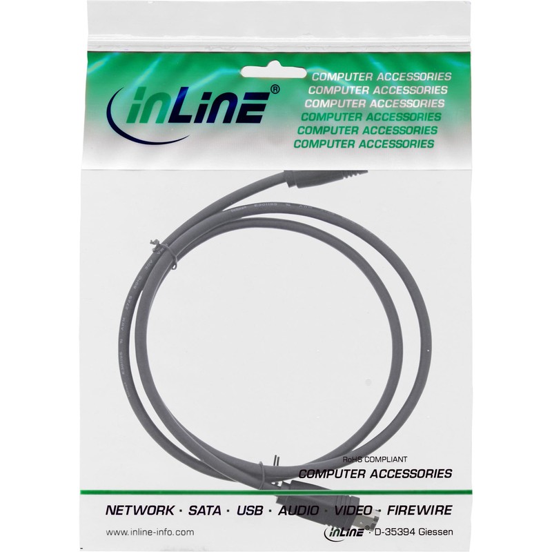 InLine® 1.8m 6 Male to 6 Male IEEE1394 FireWire Cable
