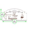 Bagpipe Decorative Sign 20 x 10 cm – All you