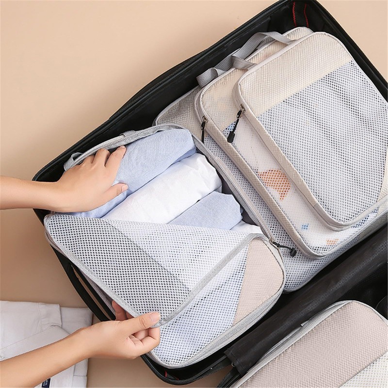 QUINTRA Compression Pack Cubes 3/4 Set Compressible Packing Cubes with