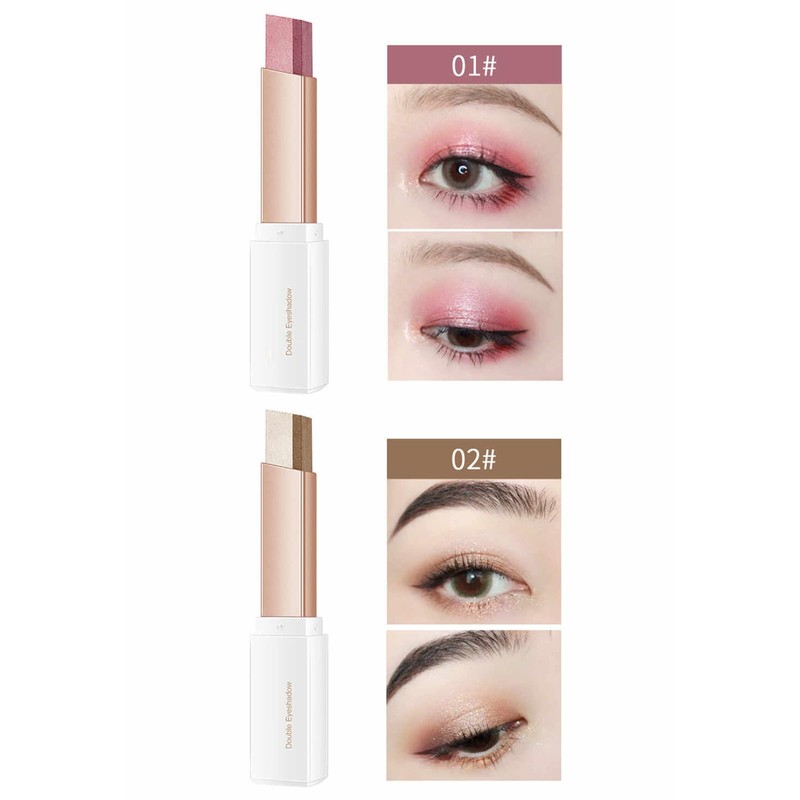 6 Pcs Double Colors Eyeshadow Stick Set - Rotating Upgraded