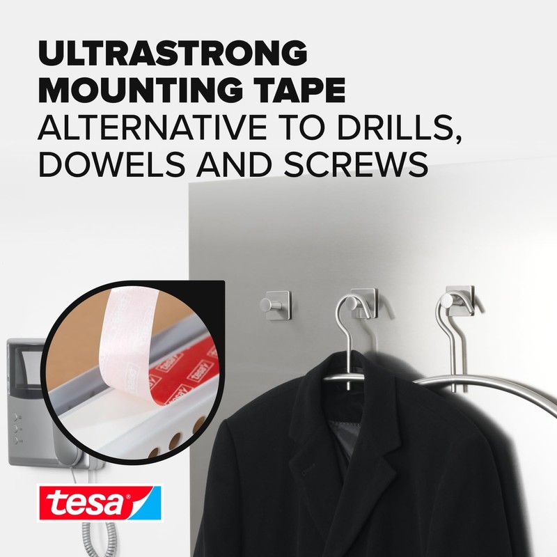 tesa UK Powerbond Ultra Strong Foam Double Sided Tape, 5