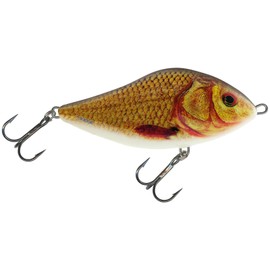 Salmo Slider Jerkbait Wobbler, Salmo Colours: Supernatural Golden Crucian, Length / Weight / Running Behavior / Diving Depth: 10 cm / 36 g / Floating / 1.0 - 1.0 m