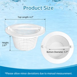 SPX1091C Skim Basket Replaces SP1091C1 SP1091C2 SPX1091C1 51-150-1084 513330, Compatible with Hay ward Automatic Skimmer Models SP1091LX SP1091WM, Ground Pool Skimmer Basket with Handle