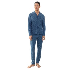 Mey Terrazzo 2240040 Men's Sleepwear Long Pyjamas, Recent Blue, XXL