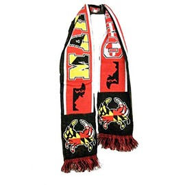 Saddle Mountain Souvenir Maryland Flag with Crab Winter Knit Scarf