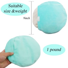 Heating Pads Microwaveable, Heat Pack Microwave Natural Moist Therapeutic Heat Bag Hot Cold Therapy, Wheat, Flaxseed (Round-Teal)