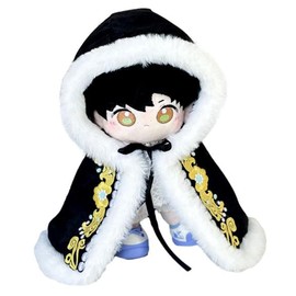 Queen-b Stuffed Animal Dress Up King Cloak Sewing Clothes 7.9 inches (20 cm) Pushing Active Costume Noble Royalty Large Costume Cape Otakatsu Ota Katsu (Black)