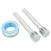 2-Piece Anode Rod, Robust, Reliable, 1/2" NPT Thread, Blue Zinc