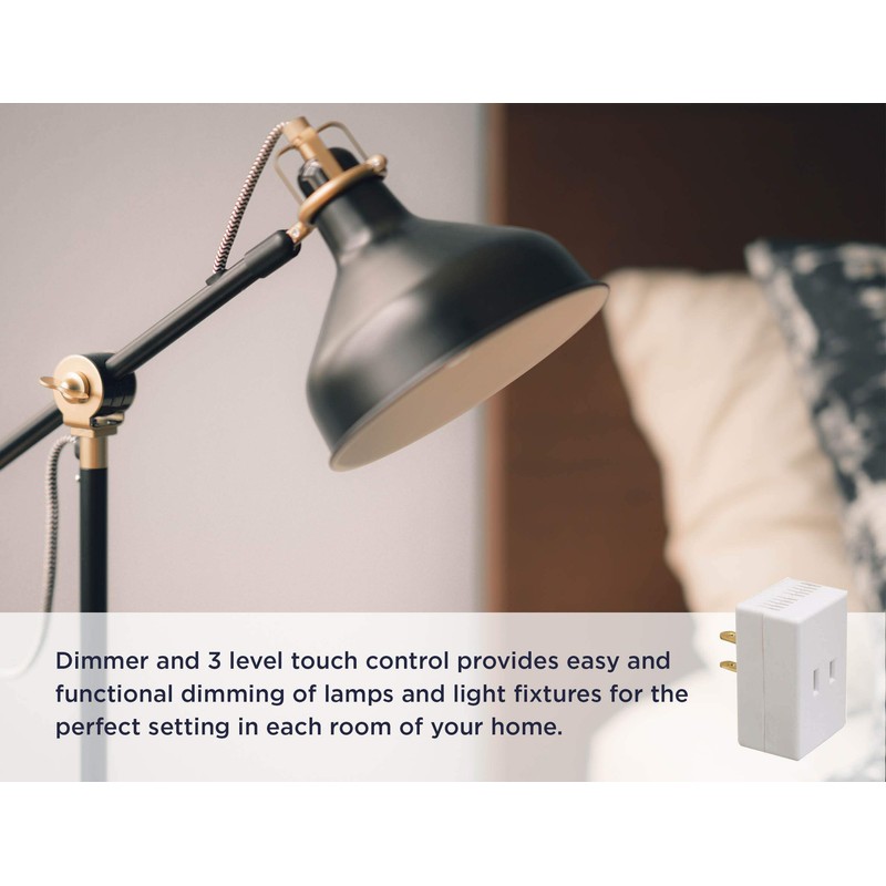 Westek Touch Lamp Control Dimmer Switch – Small Plug-In Device