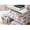 Whitefurze Allstore Container with Silver Clamp, Plastic, Natural, 0.8 Litre