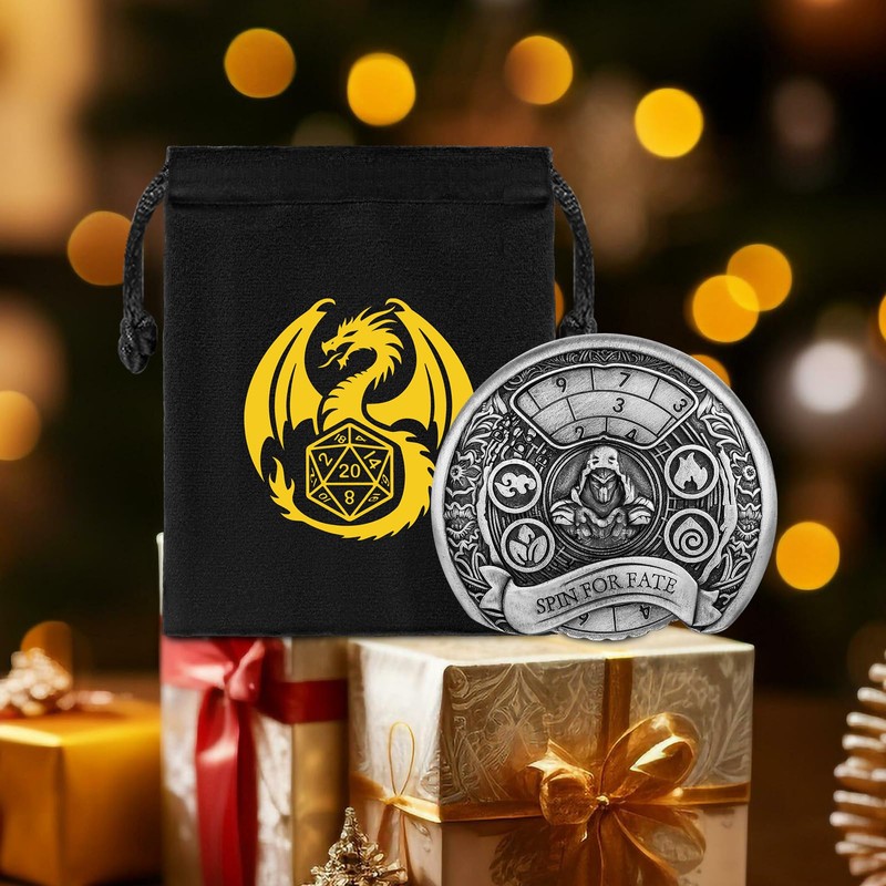 Rogue Fingertips Gyro, DND Wheel Cube Spinner, 7-in-1 Metal D&D