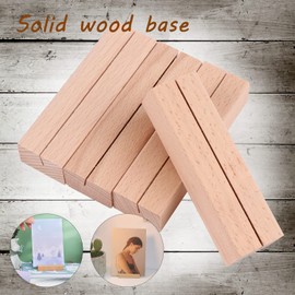YiliYa 8 Pieces Wooden Card Holder, Place Card Holder, Name Plate Photo Holder, for Restaurants, Weddings, Banquets and Parties, Photo Stand (10 x 3 x 2 cm)
