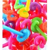 Perfect Stix Flexible , Bendy Straws Unwrapped Neon Assorted, 100