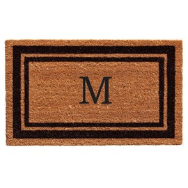 Calloway Mills 152962436M Black Border 24" x 36" Monogram Doormat, (Letter M)