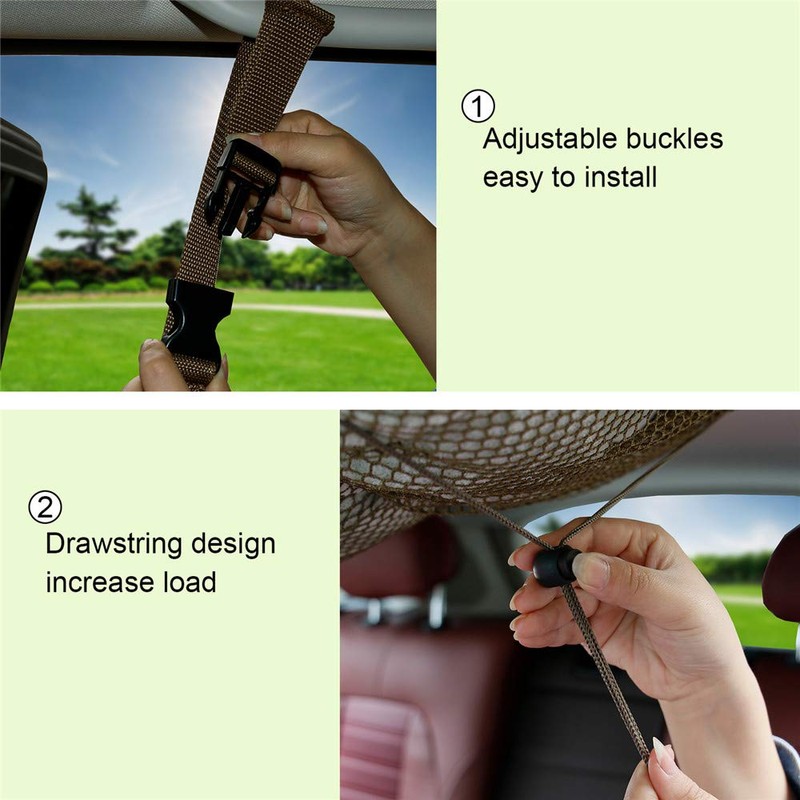 Namvo Car Ceiling Storage Net SUV Ceiling Net Pocket with