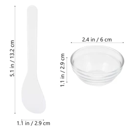 Beaupretty Small Glass Facial Mask Bowls Set 5Pcs Esthetician Mixing Bowls for Spa Diy Face Treatment with Clear Thick Glass