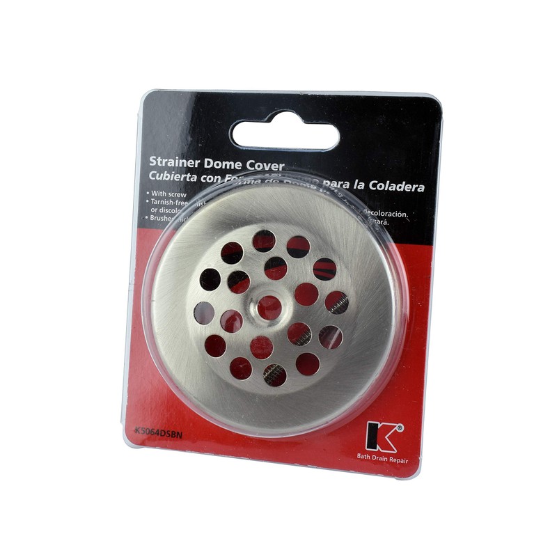 Keeney K5064DSBN Tarnish Free Bath Drain Strainer Dome Cover, Brushed