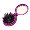 1st Choice Folding Hair Brush with Mirror,Round Mini Compact Massage