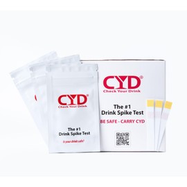 Generic Check Your Drink. Avoid Drink Spiking. Detect GHB or KETA Using The Personal Test Strips 125 Test Strips (25 Pouches 5 test strip per pouch), White