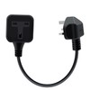 YINGAYOU Single Extension Lead Short Single Head Power Cord (Black,