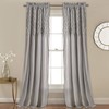 Lush Decor Bayview Curtains - Pintuck Textured Semi Sheer Window
